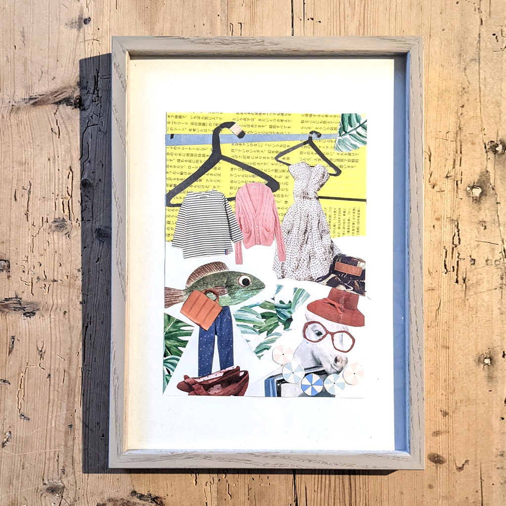 F8　美術館　コラージュ　アート作品　布の絵 F8 美術館 コラージュ アート作品 布の絵 F8 美術館 コラージュ